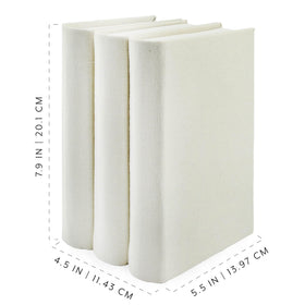 AuldHome Design cream faux book stack complements a range of decor styles