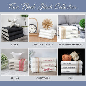 AuldHome Design cream book stack doubles as a stylish gift box