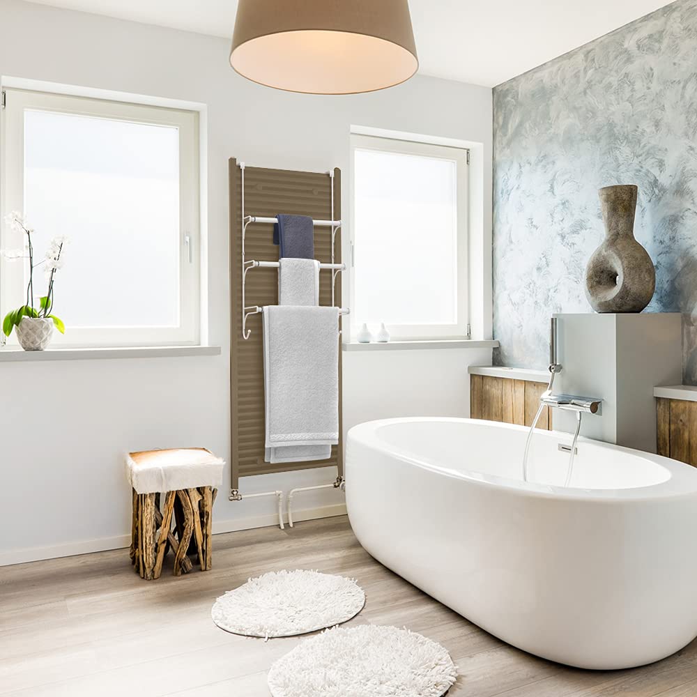 AULEDIO white interior finish complements modern bathrooms and adds tidy, organized appeal