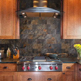 AULIGET 12-square-feet rust slate tile pack covers a large area.