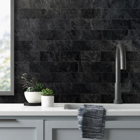 AULIGET PVC faux stone texture highlights realistic finish on walls.