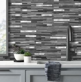 Close-up of AULIGET PVC mixed metal tiles showing durable, anti-scratch surface.