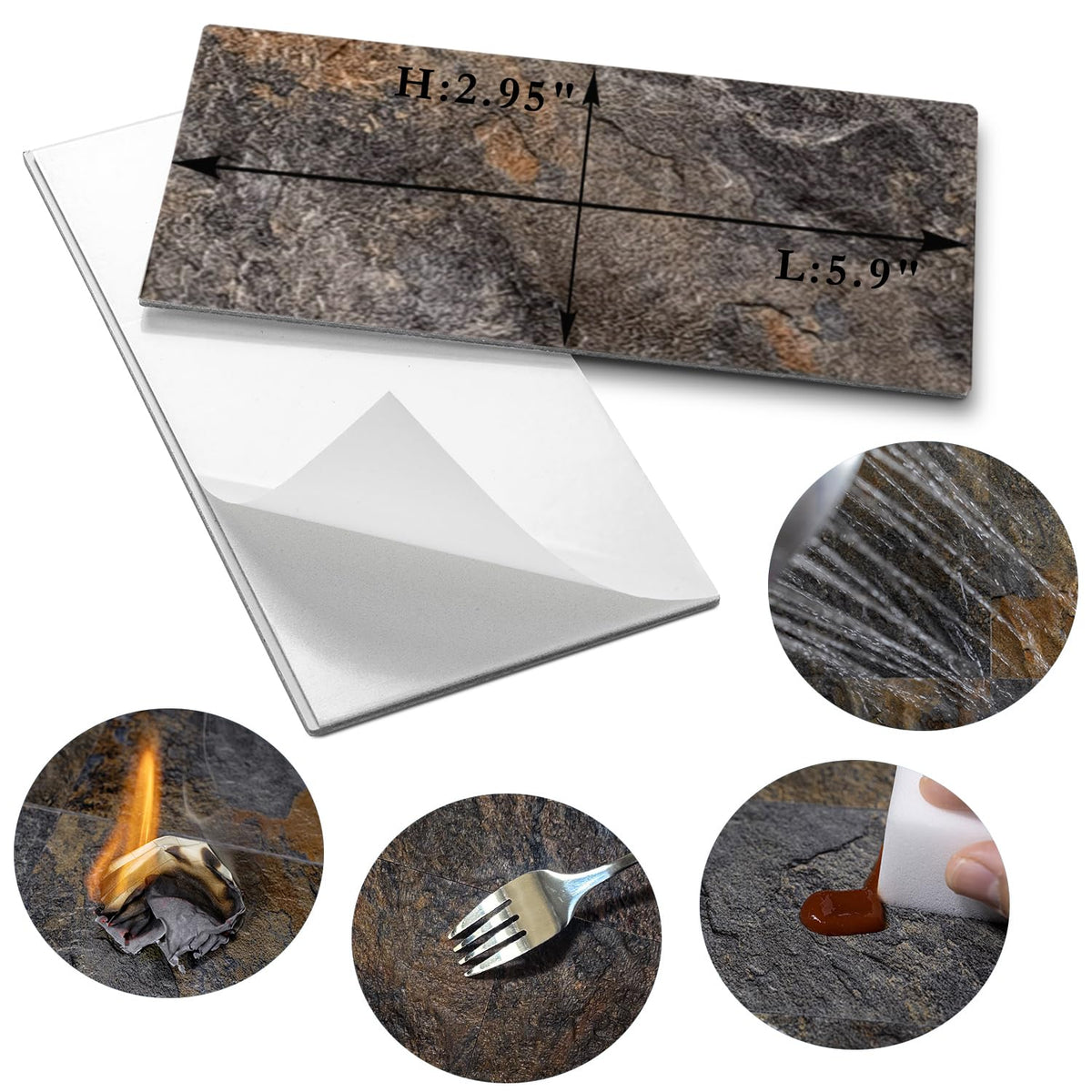 AULIGET waterproof and heat-resistant tiles, easy to wipe clean.