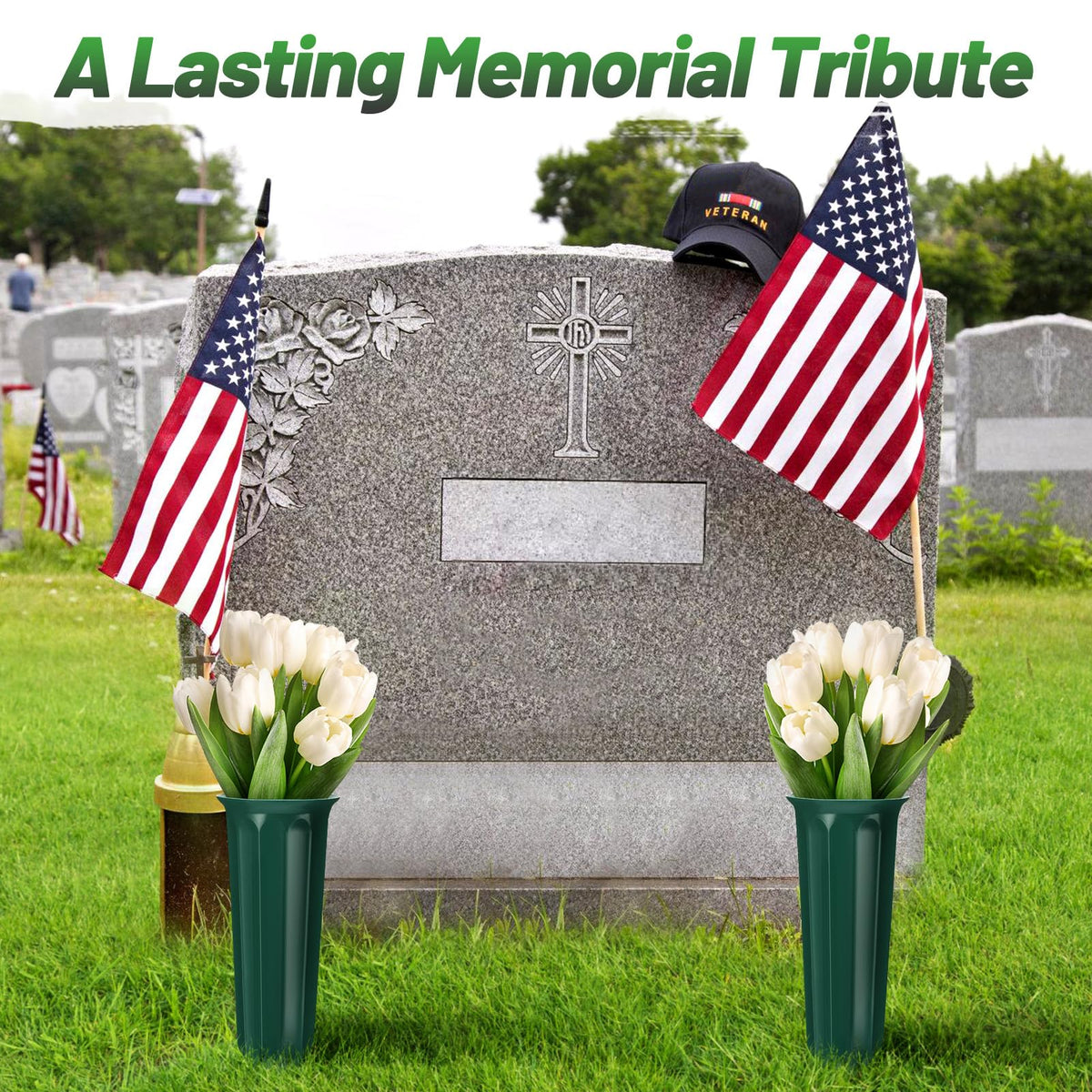 Aulock weather-resistant memorial vases withstand wind and rain.