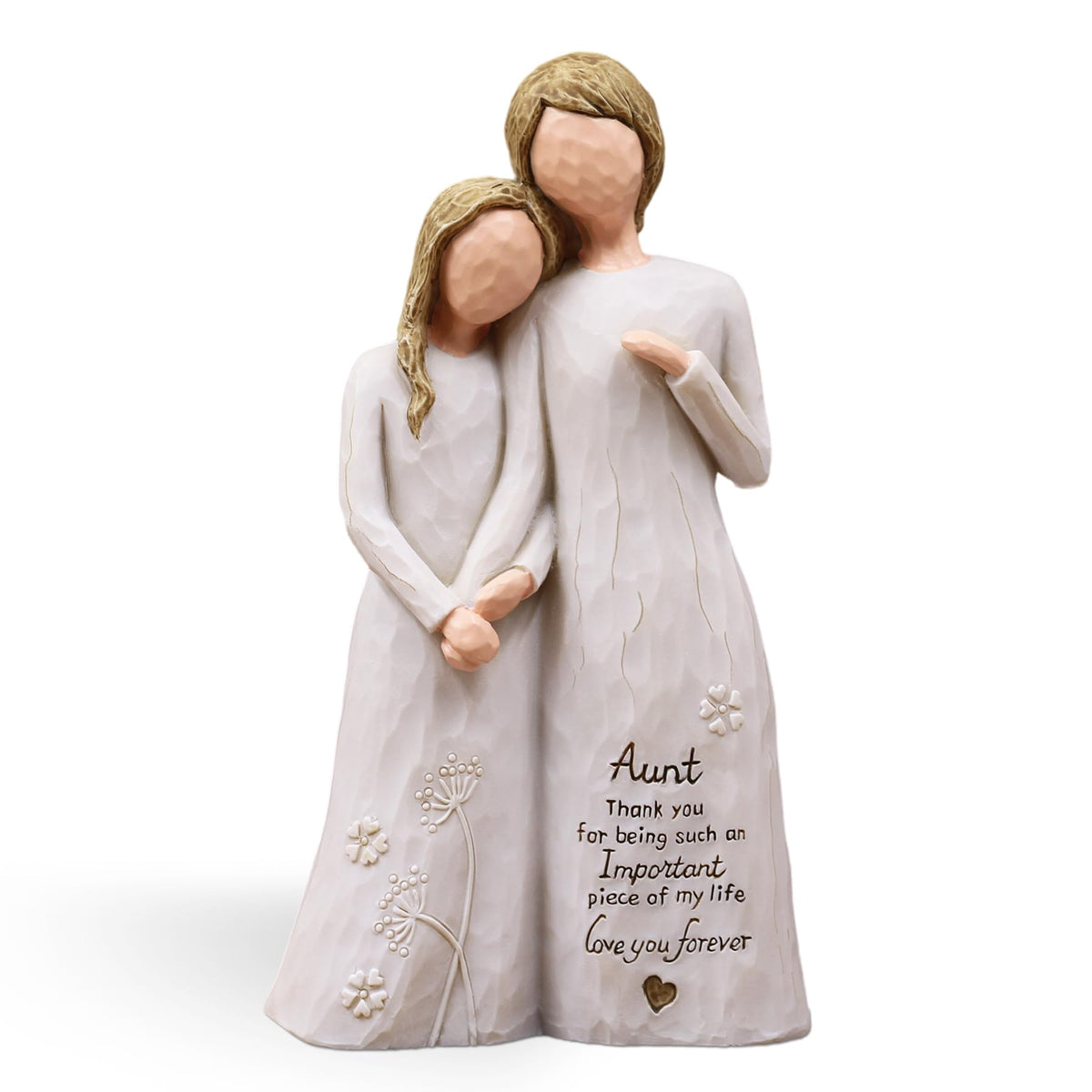 AUMELO Aunt Embrace Figurine on display, a heartfelt birthday gift.