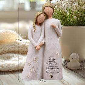 AUMELO Gigi compact resin statue suitable for desk or mantel.