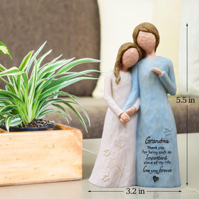 AUMELO granddaughter bond figurine highlights universal grandmother granddaughter connection