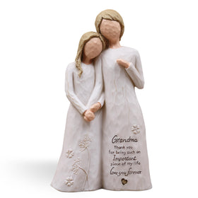 AUMELO Grandma embrace figurine on a desk, timeless keepsake