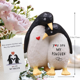 AUMELO penguin card with the mate quote, ideal for handwritten vows.