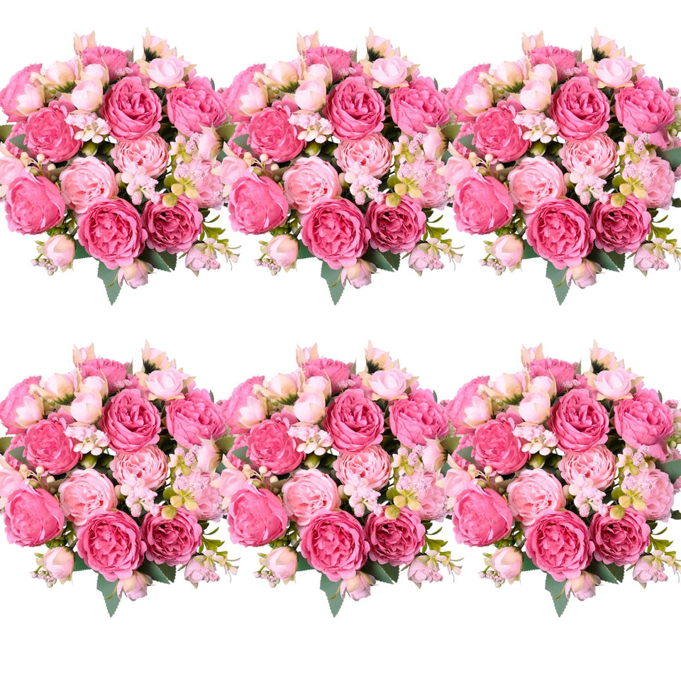 AUMVEYI 6pcs artificial peonies for long lasting centerpieces
