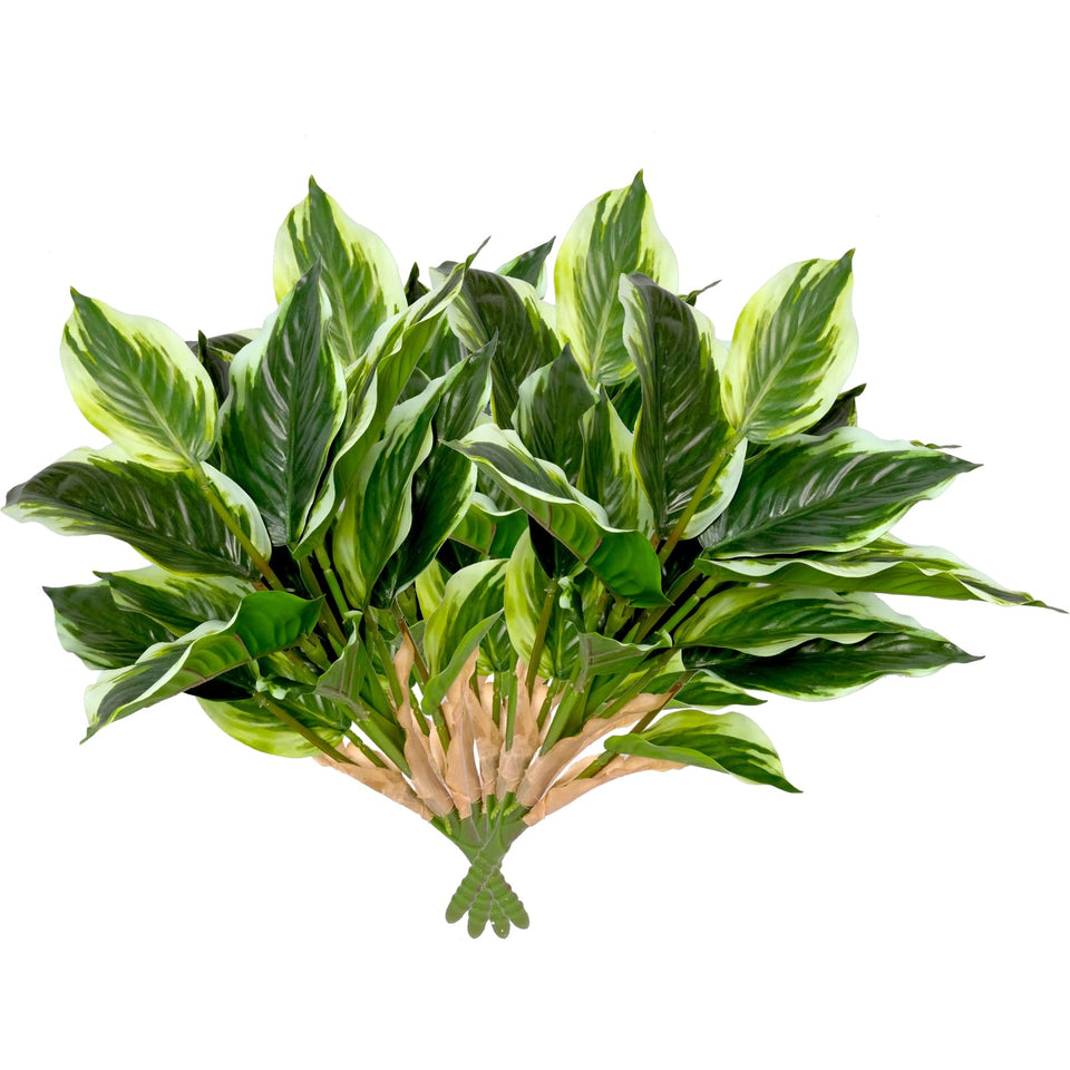 AUMVEYI artificial hosta plants 16-inch leaves for vibrant indoor or outdoor decor