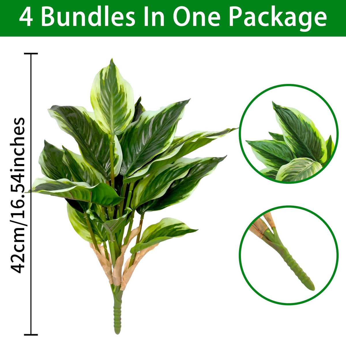 AUMVEYI artificial hosta leaves with textured veins for lifelike greenery