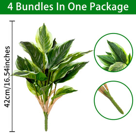AUMVEYI artificial hosta leaves with textured veins for lifelike greenery