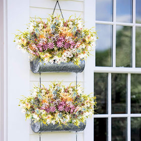 AUMVEYI silk daisy stems with steel wire inside offer flexible shaping.