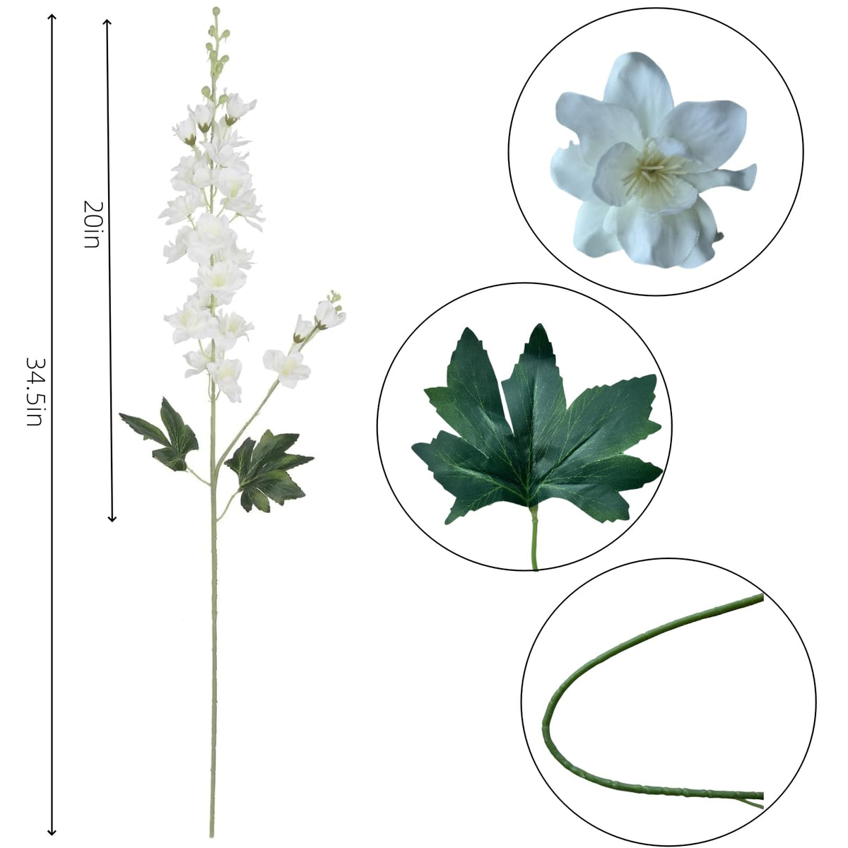 aunosit artificial delphinium arrangement easy to clean and maintain