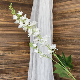 aunosit fade-resistant white delphinium bouquet for year-round decor