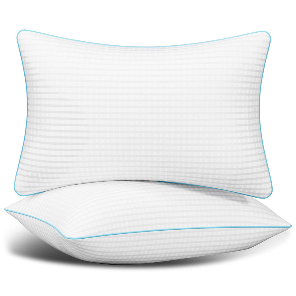 Auranta king size pillow set in front view, highlighting the 2-pack for comfortable sleep