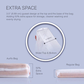 AURFLO extra-large mesh bag keeps items evenly dried.