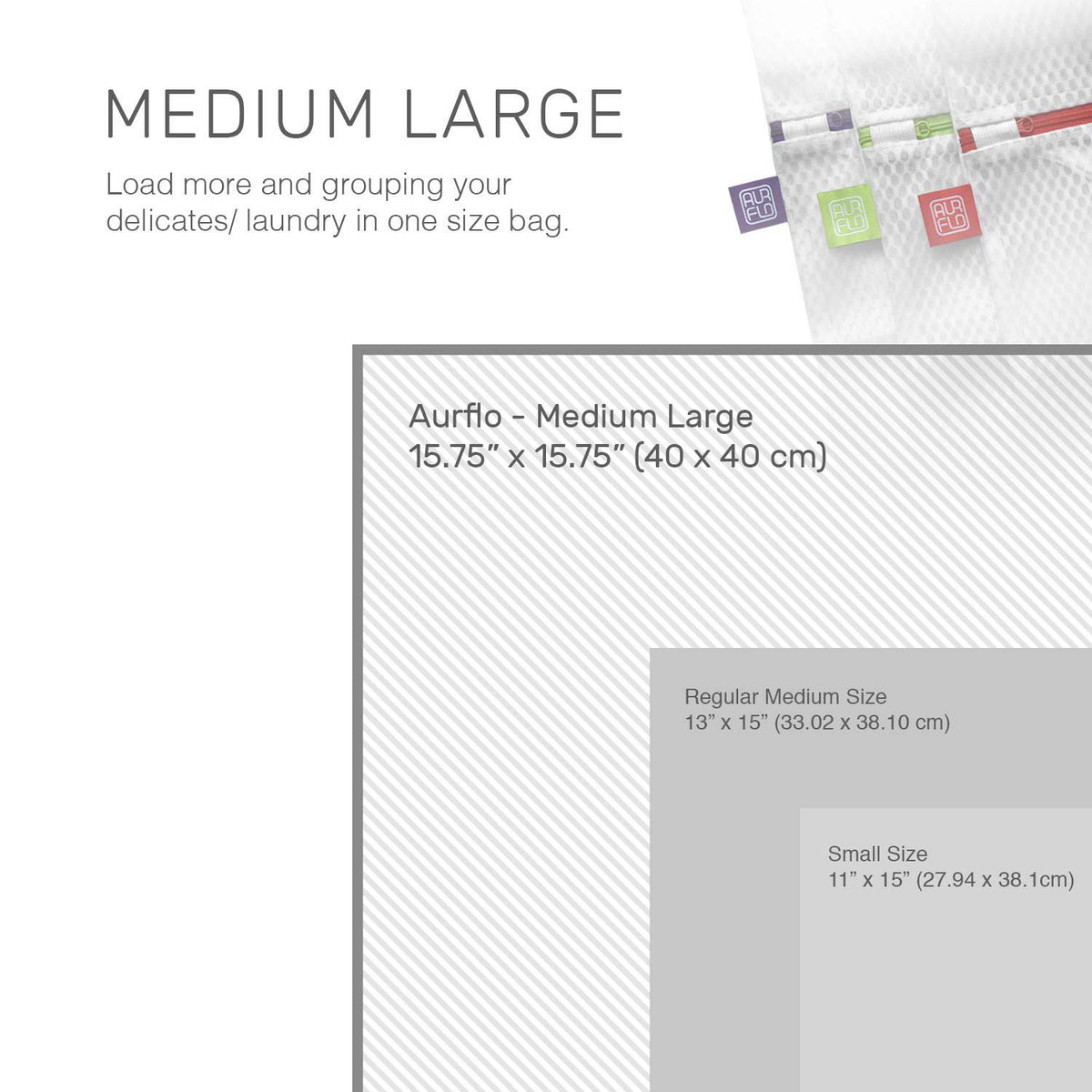 AURFLO bag with hanging loop to organize and air-dry laundry.