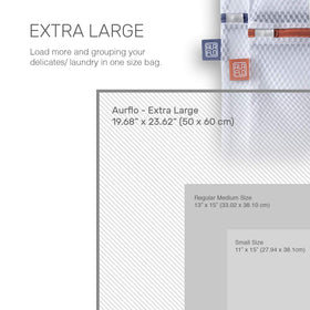 AURFLO laundry bag with hanging loop helps organize laundry.