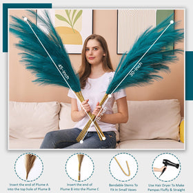 Aurora Prime eco-friendly blue pampas grass blends with modern boho aesthetics.