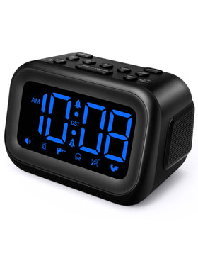 AuroraCalm extra loud alarm clock front view with 115dB alert for heavy sleepers