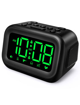AuroraCalm extra loud alarm clock front view showing 115dB alert for heavy sleepers