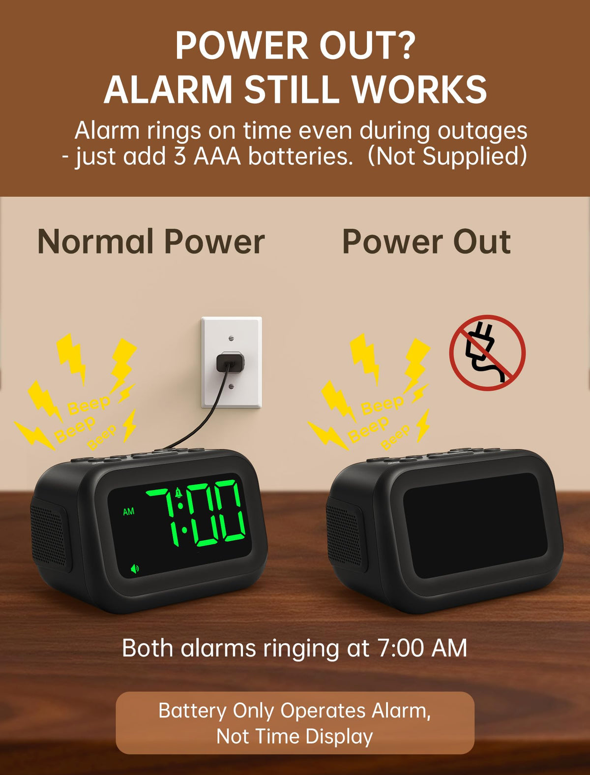 AuroraCalm built-in USB port for bedside charging at night
