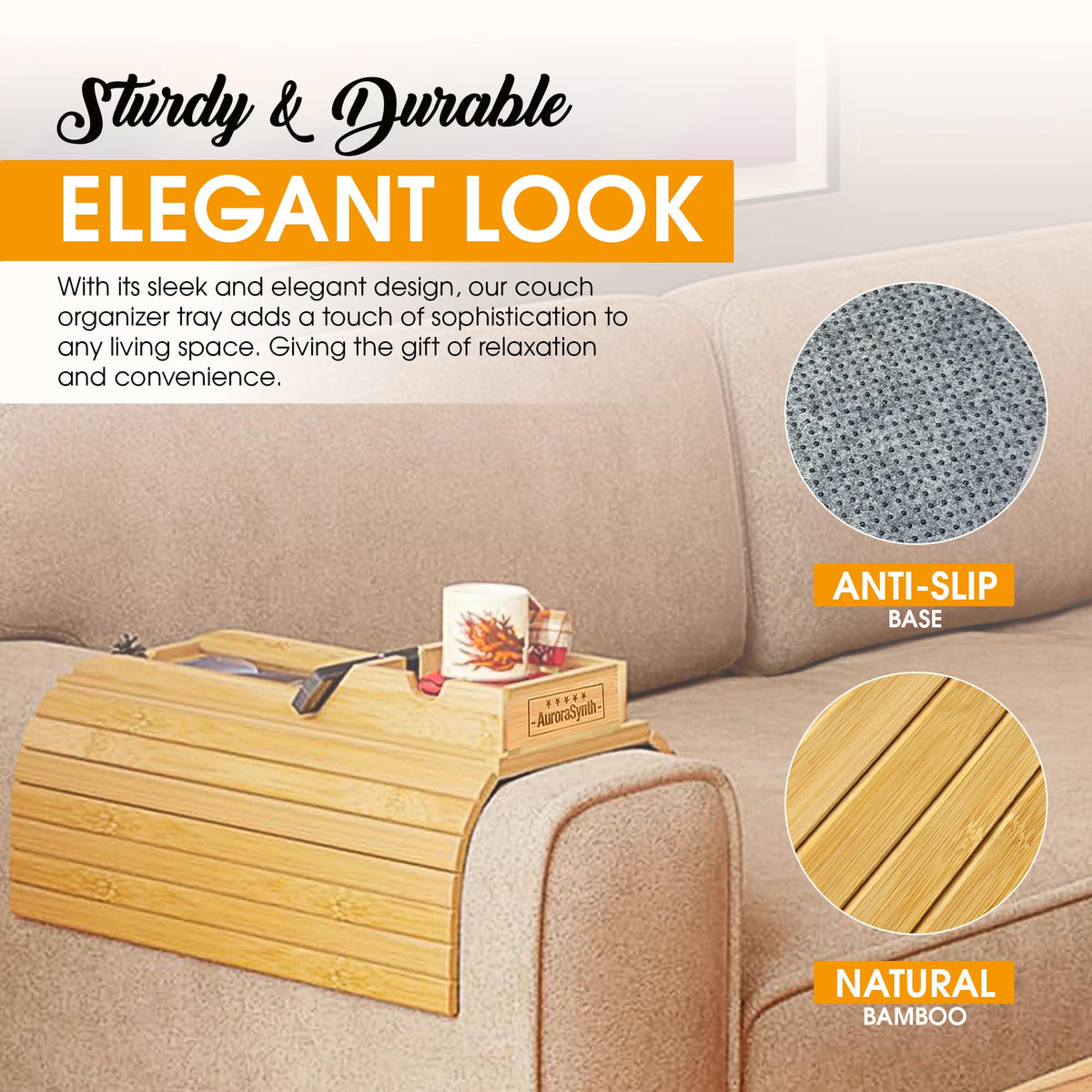 AuroraSynth cork coaster protection absorbs moisture and guards furniture