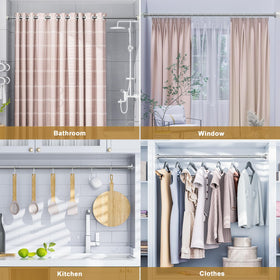Ausemku adjustable rod ideal for apartments and rentals.