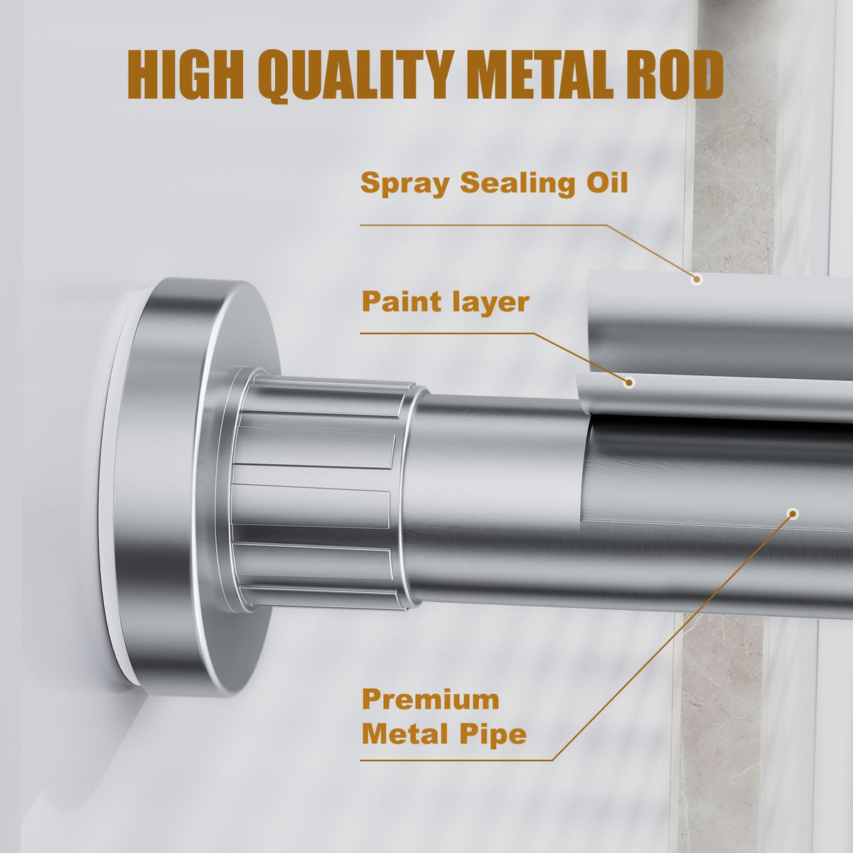 Ausemku rustproof metal coating resists moisture in humid bathrooms.