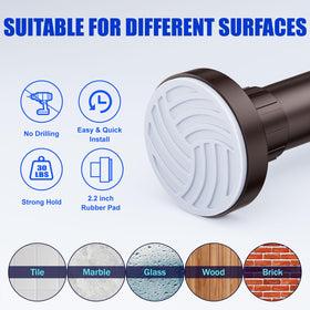 Ausemku heavy-duty rod supports up to 30 pounds in shower
