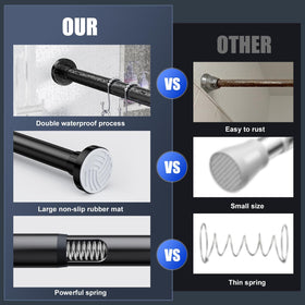 Ausemku rod suitable for dorms and apartments without drilling