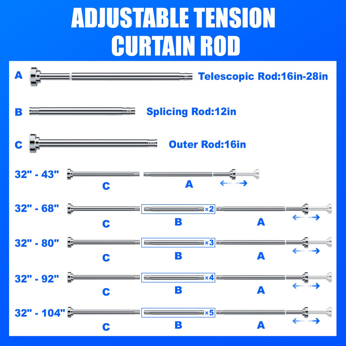 Ausemku durable steel tube supports up to 30 lb.