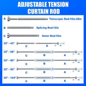 Ausemku durable steel tube supports up to 30 lb.
