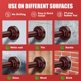 Ausemku shower rod easy installation expands without tools