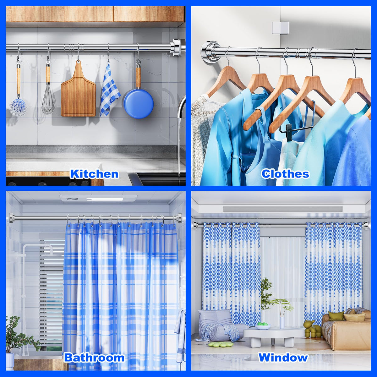 Ausemku corrosion-free design resists rust in damp spaces.