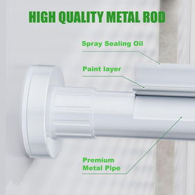 Ausemku rod with rust-resistant coating in a humid bathroom setting