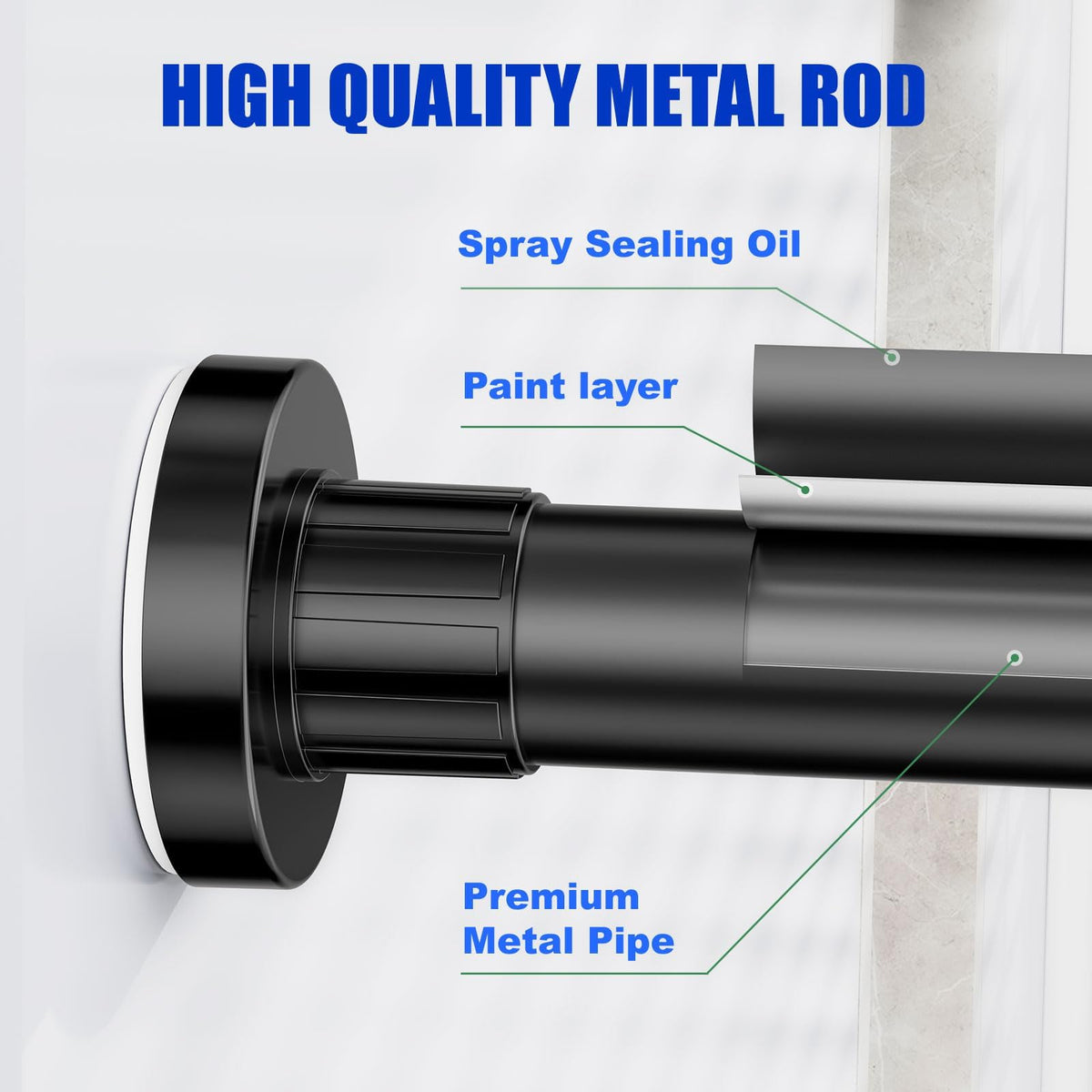 Ausemku rust-proof coating keeps rod looking new