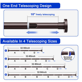 Ausemku telescopic design allows precise length adjustment