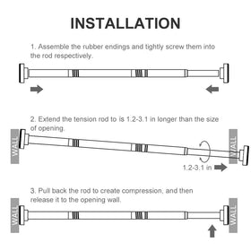 Ausemku heavy-duty rod supports up to 30 lb for reliable use