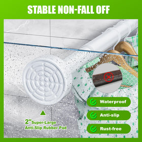 Ausemku non-slip tension rod keeps curtains secure during use.