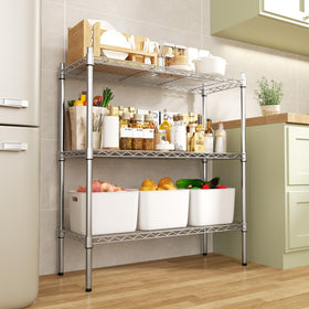 Auslar sturdy frame highlights robust support for pantry and workshop items.