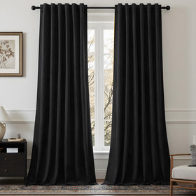 AUSSPVOCT blackout velvet curtains in full drape for a luxurious look