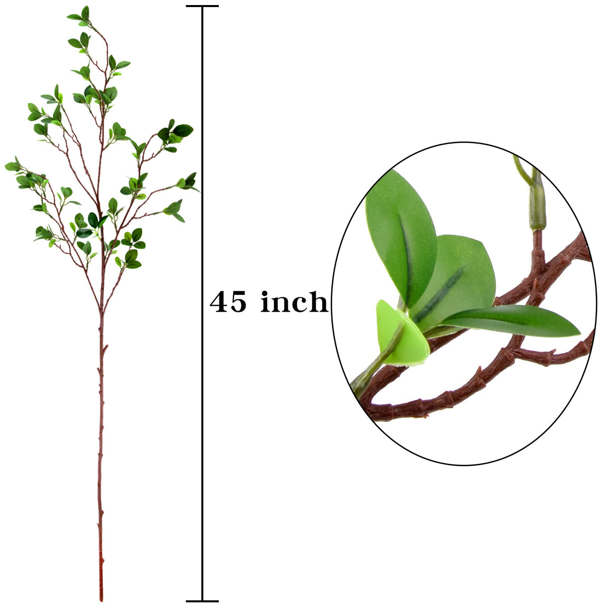 AUSTOR faux ficus branches in green decor for a fresh look.