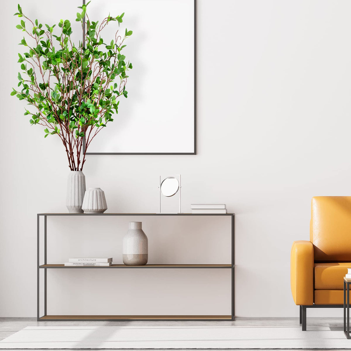 AUSTOR office or wedding decor ficus stems enhance ambiance.