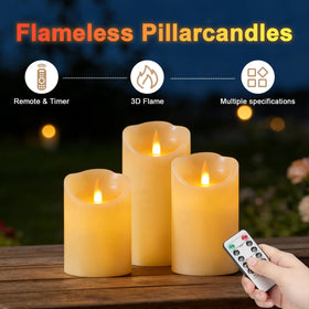 Autbye 5-inch rechargeable flameless candle offers balanced ambience with no wax mess.