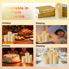 Autbye timer-enabled candles offer easy auto-off for evenings and events.