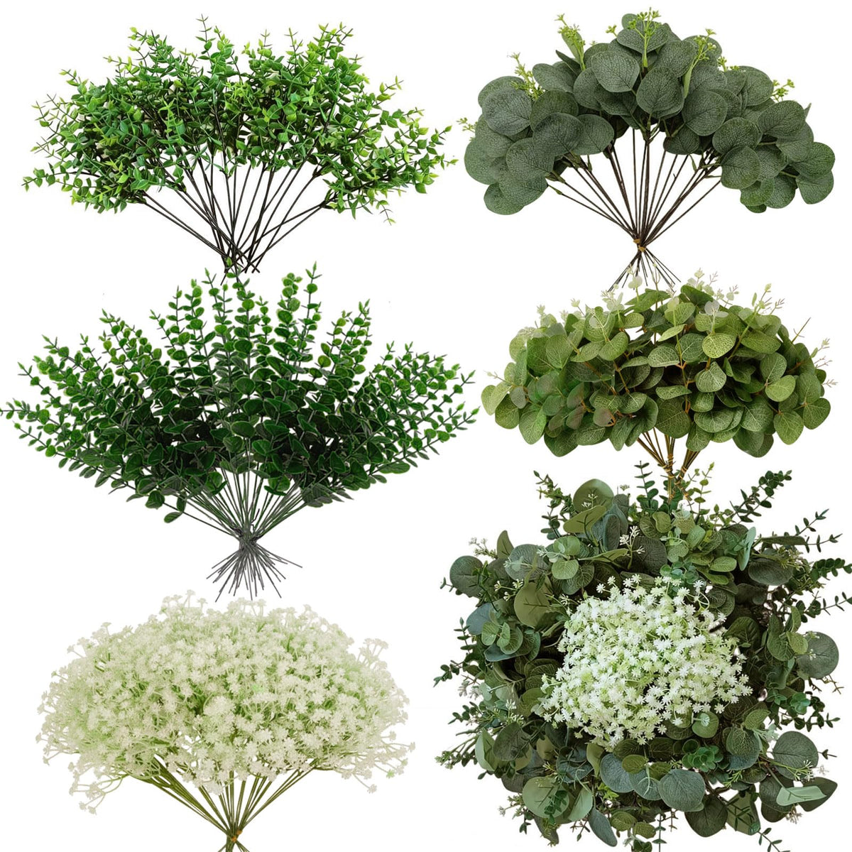 Autokcan artificial greenery 150 pcs stems bundle for wedding and home decor versatility