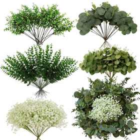 Autokcan artificial greenery 150 pcs stems bundle for wedding and home decor versatility